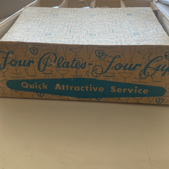 Federal glass co snack plate and mugs set. Clear glass - Picture 13 of 13